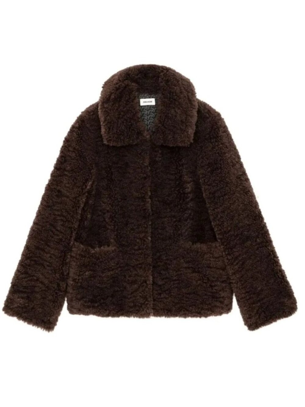 Zadig & Voltaire Fred Soft Curly Jacket Size XS 90s Y2K Shag Coat